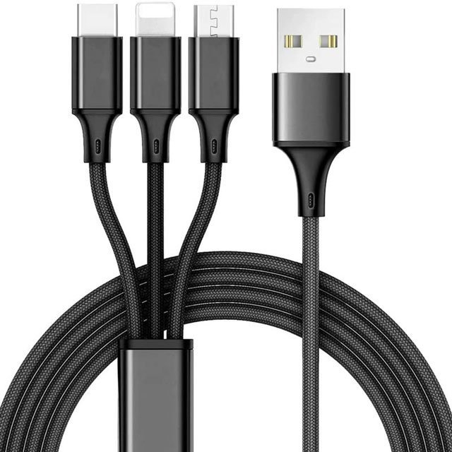 3 in 1 USB Charging Cable - 3M Long Multi USB Charging Cables for Multiple Devices