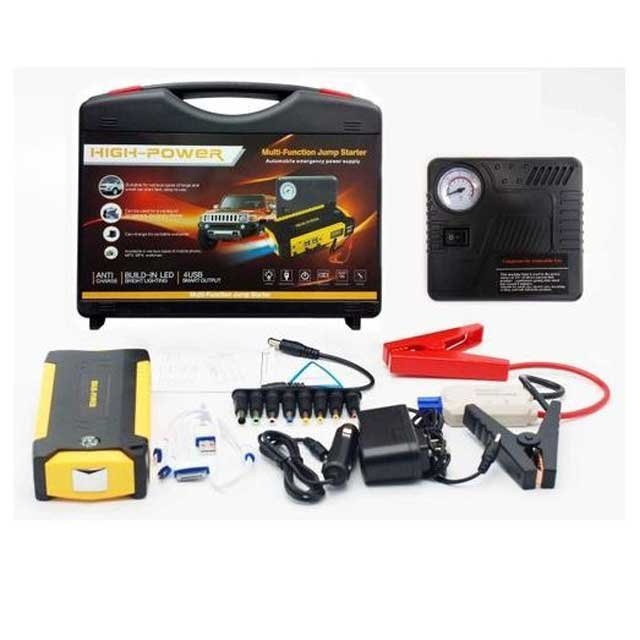 Portable Car Jump Starter Kit And Air Compressor