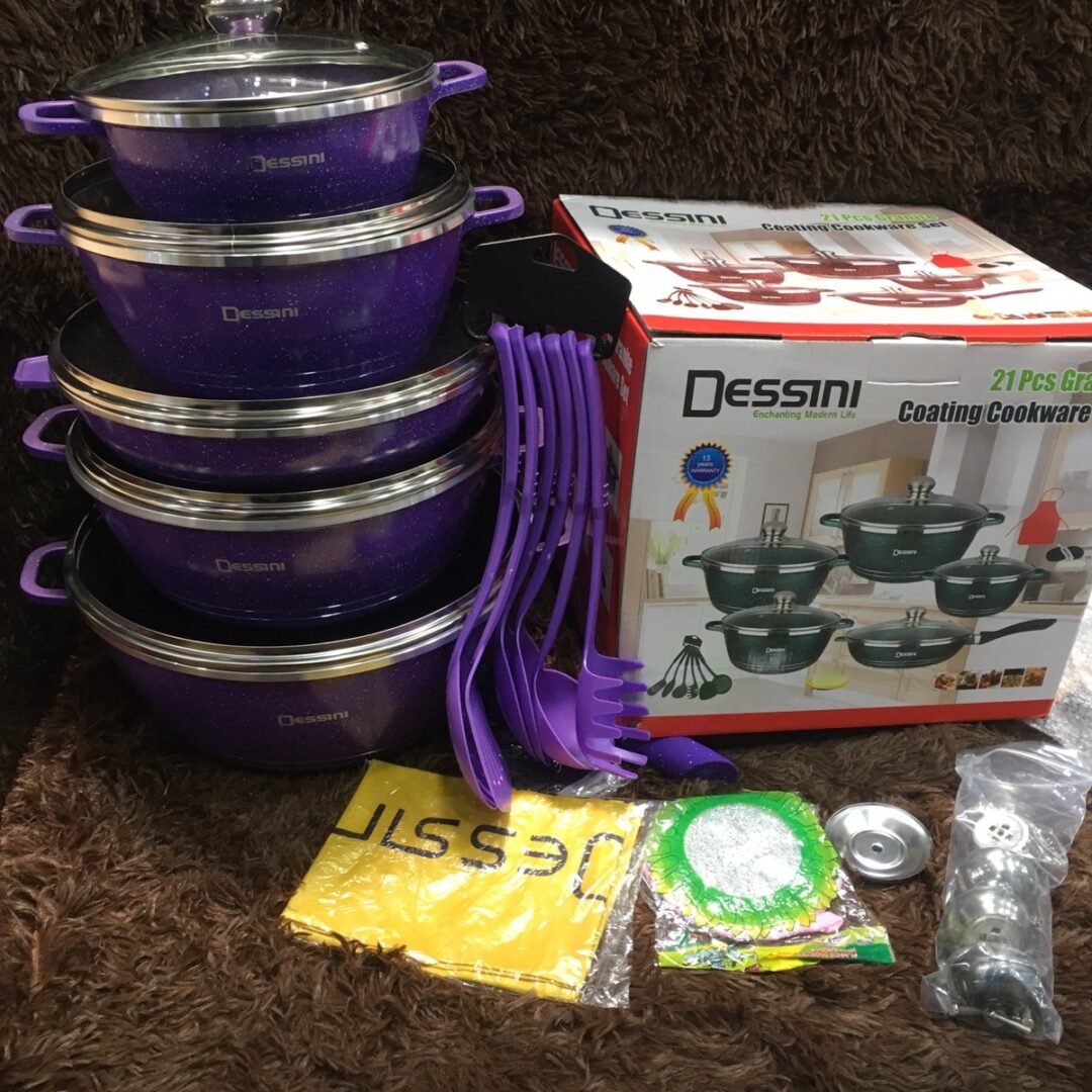 Alternative view of Dessini 21pcs Square Nonstick Granite Cookware Set