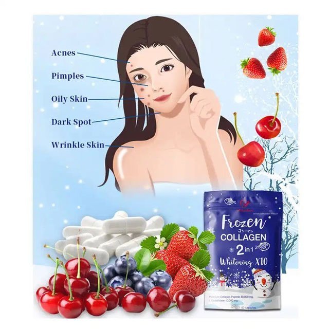Frozen Collagen Capsule with L-Glutathione, Pomegranate, CoQ10, and Berries - Image 3