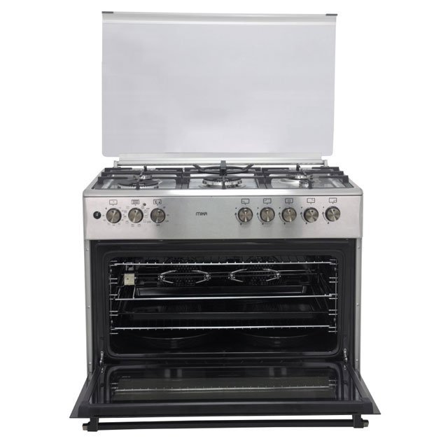 Mika Standing Cooker, 90cm X 60cm, 5 Gas Burners (MST90PU5GHI/HC )
