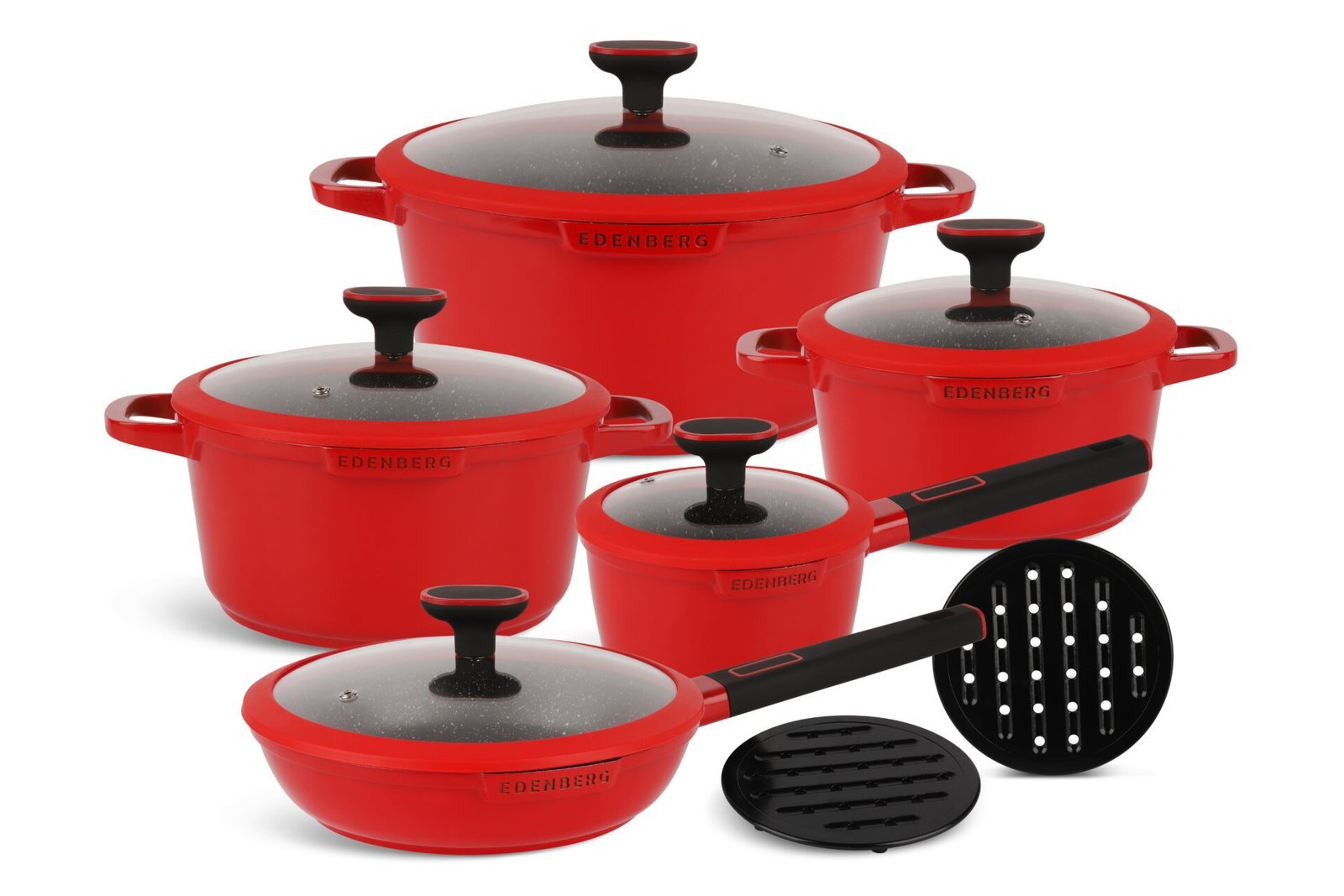 Edenberg 12pcs Marble Cookware Set Eb-5647