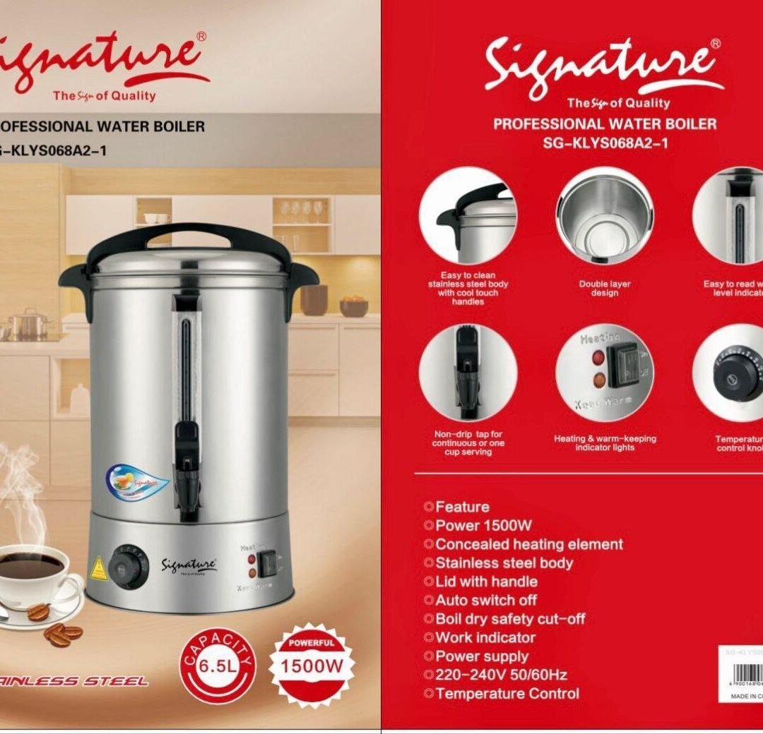Signature electric tea boiler Tea urn heavy duty 6.5L 1500W