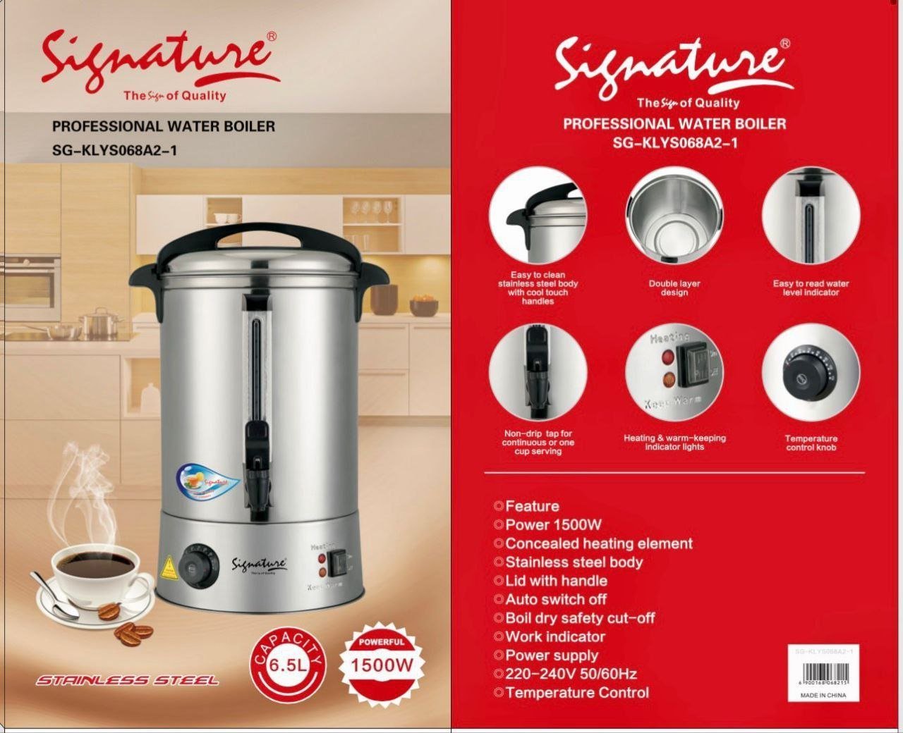 Signature electric tea boiler Tea urn heavy duty 6.5L 1500W
