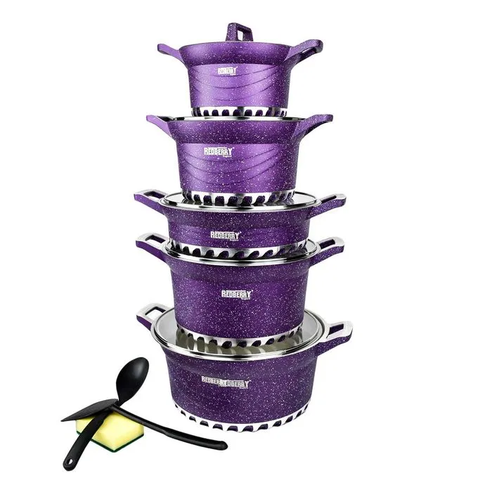 Redberry Aquarius 13 Piece Marble Non Stick Cookware Set