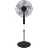 RAMTONS BLACK STAND FAN , WITH REMOTE - RM/669