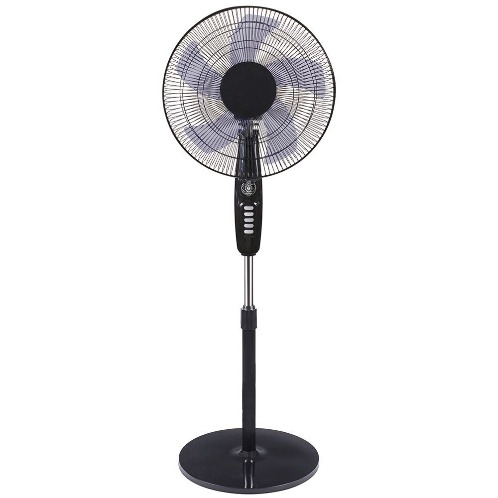 RAMTONS BLACK STAND FAN , WITH REMOTE - RM/669